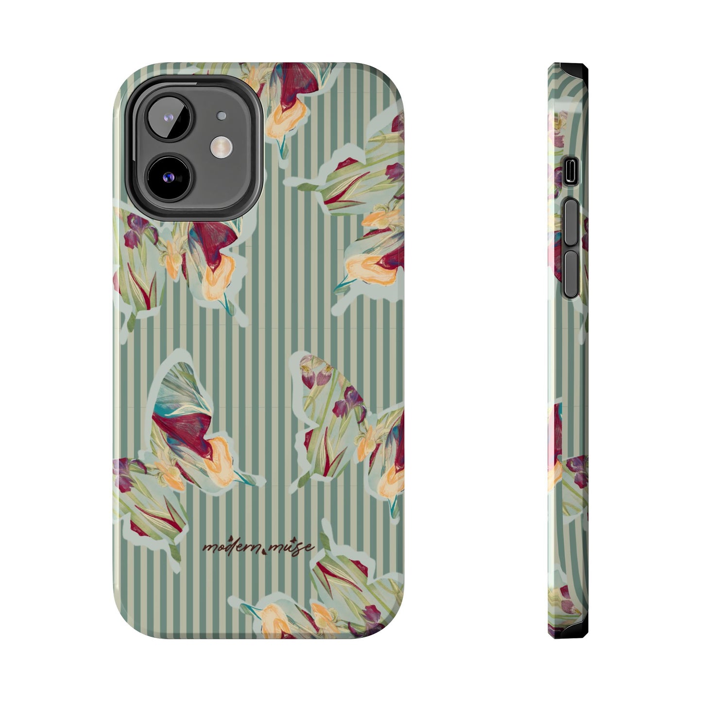 Blue Stripe Butterfly Phone Case