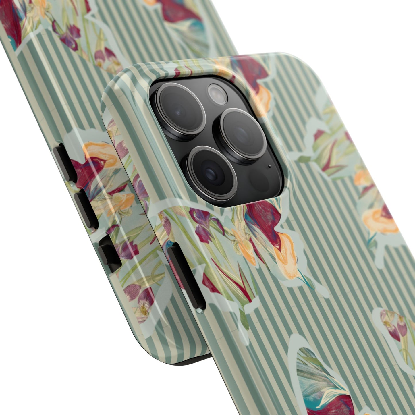 Blue Stripe Butterfly Phone Case