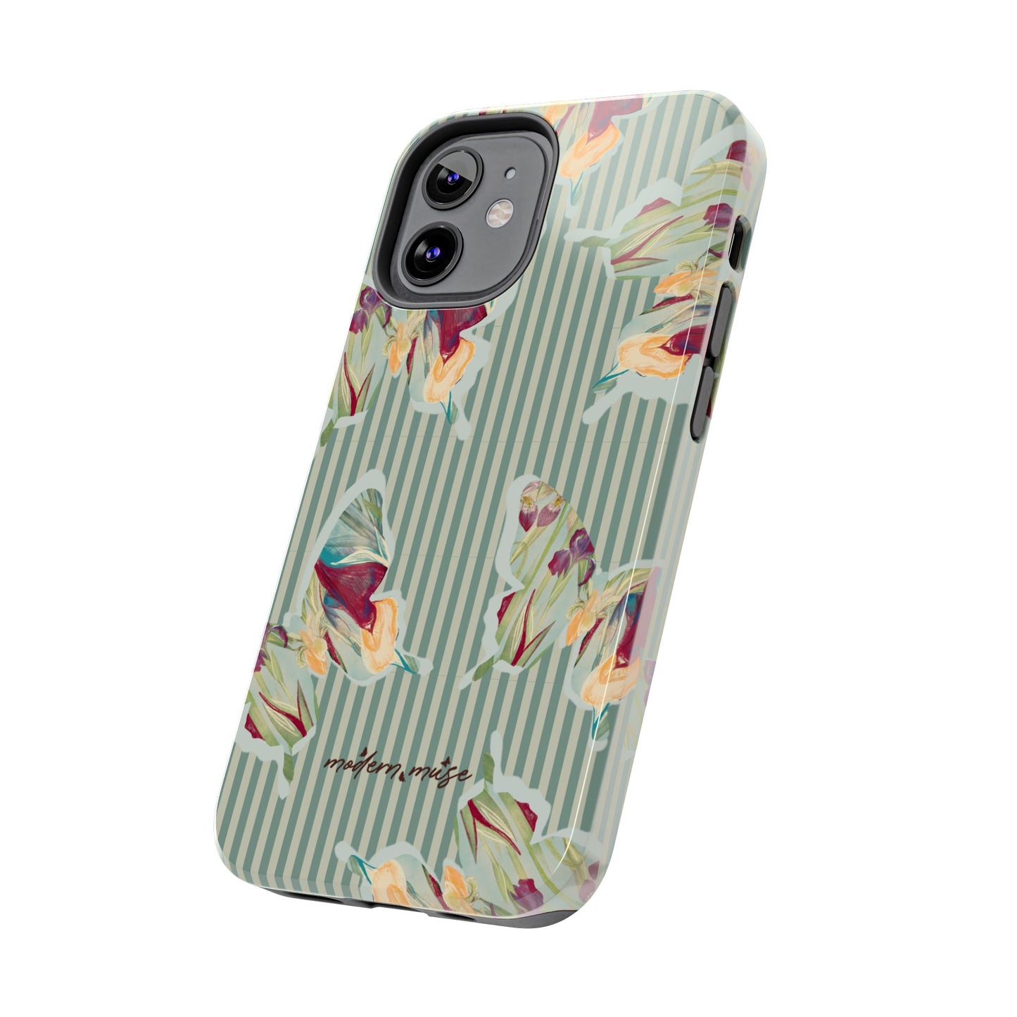 Blue Stripe Butterfly Phone Case