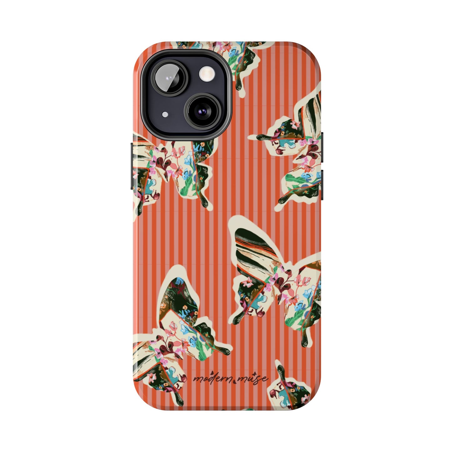 Red Stripe Butterfly Phone Case