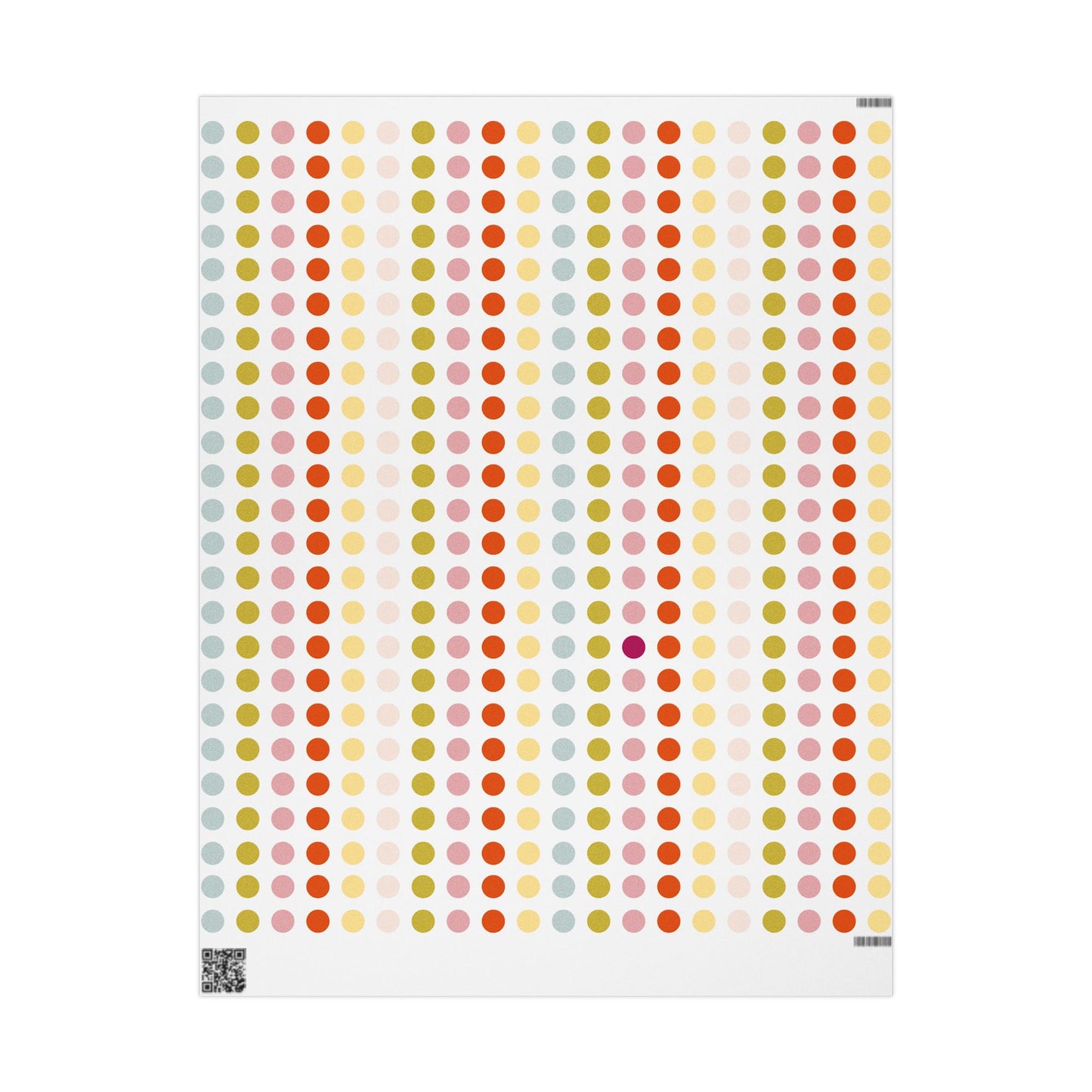 Polka Dot Christmas Colored Gift Wrap