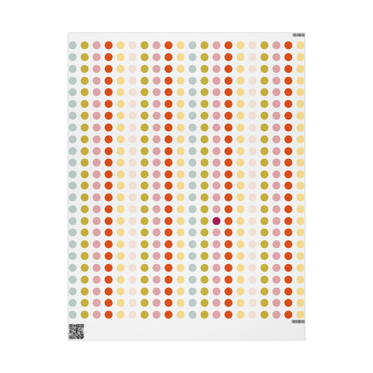 Polka Dot Christmas Colored Gift Wrap