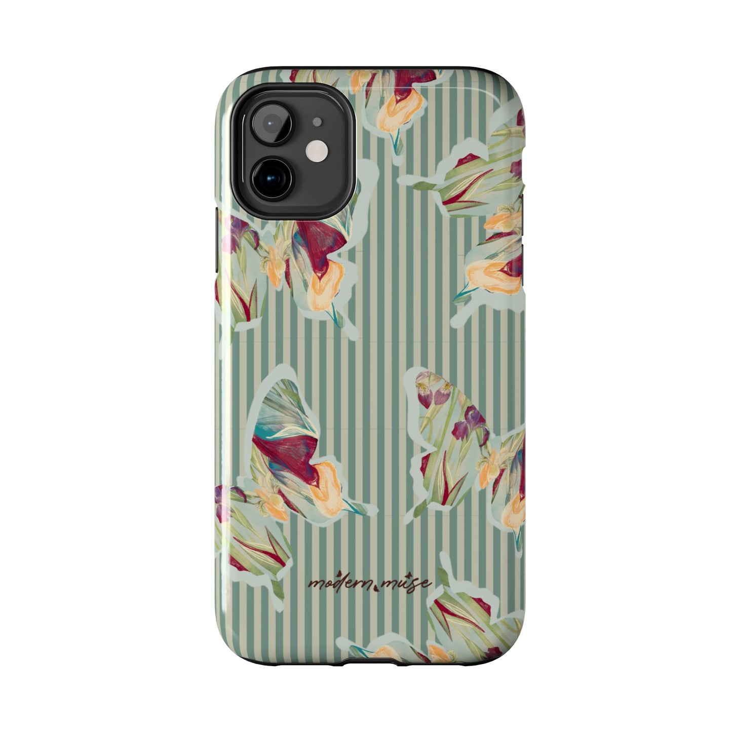 Blue Stripe Butterfly Phone Case