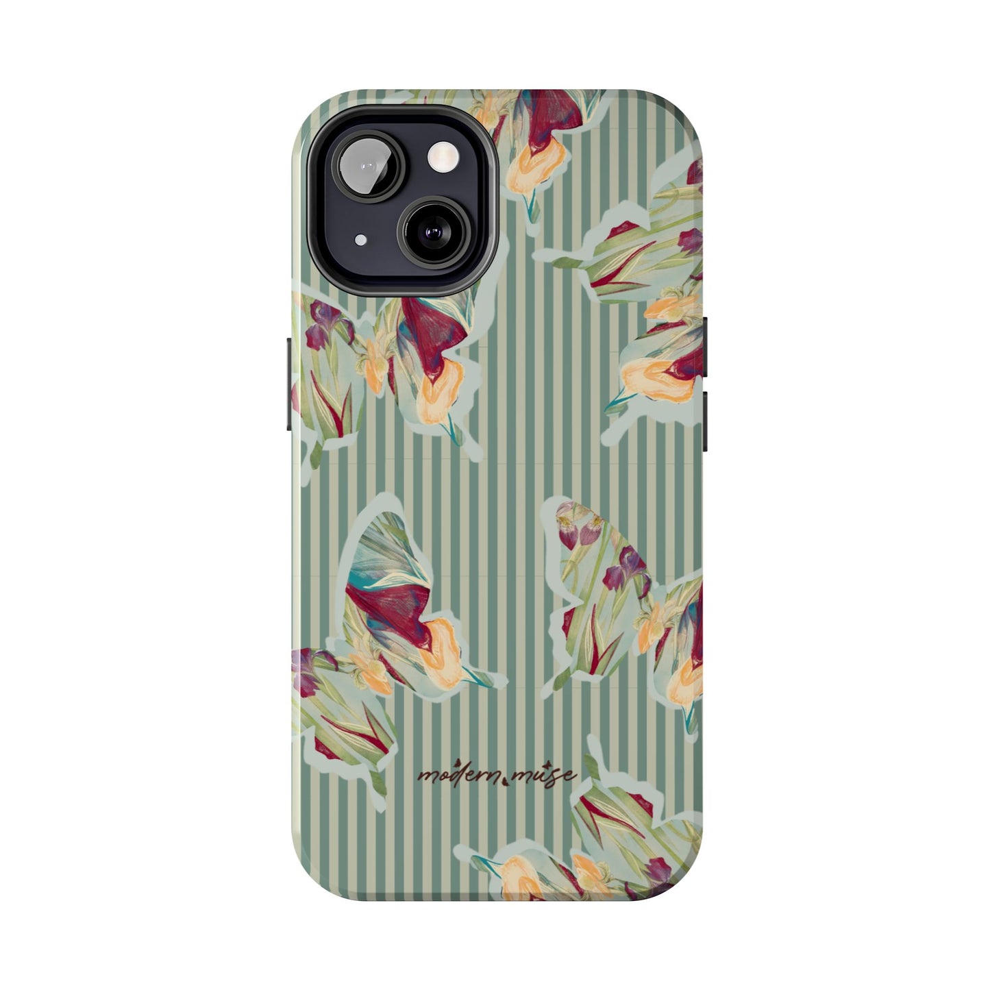 Blue Stripe Butterfly Phone Case