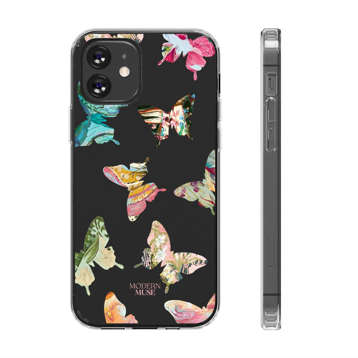 Clear Large Butterflies Phone Case