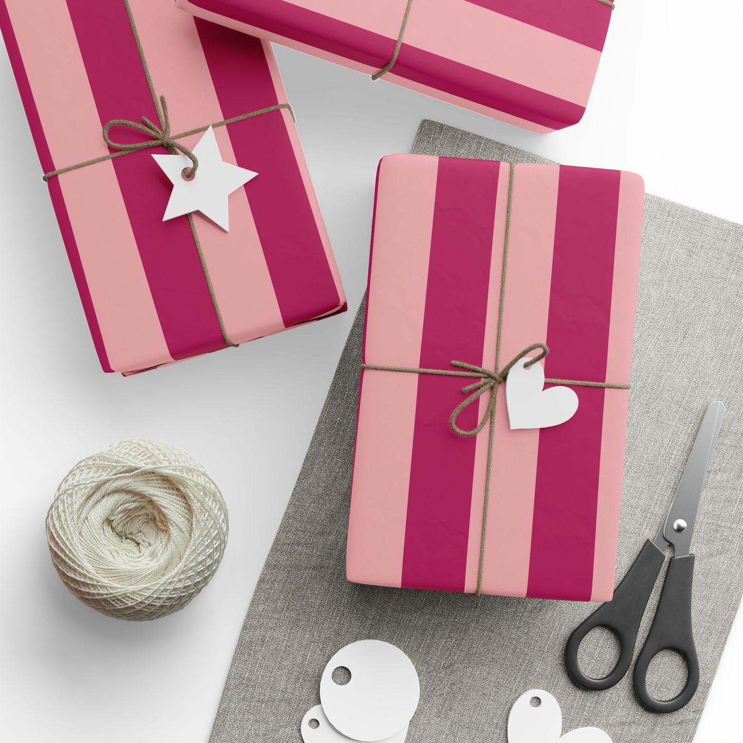 Hot Pink Stripe Gift Wrap