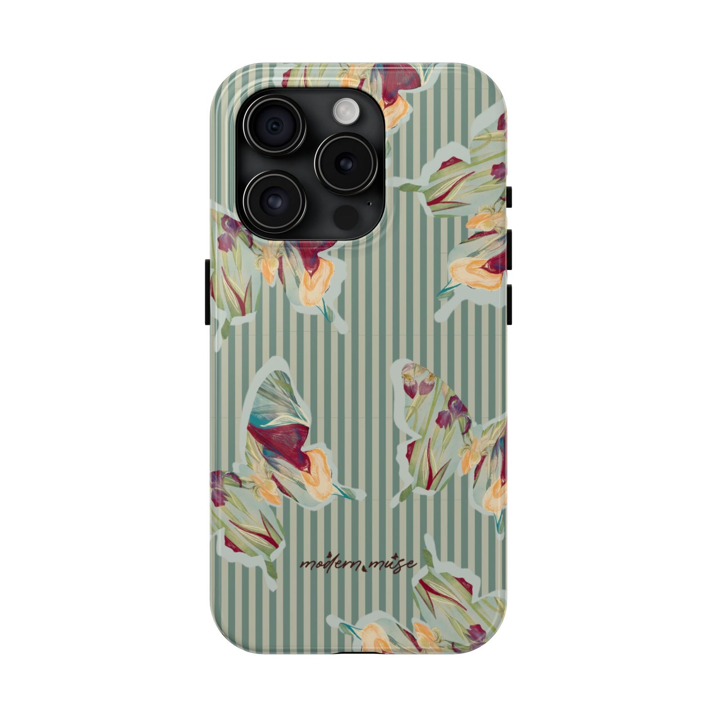 Blue Stripe Butterfly Phone Case