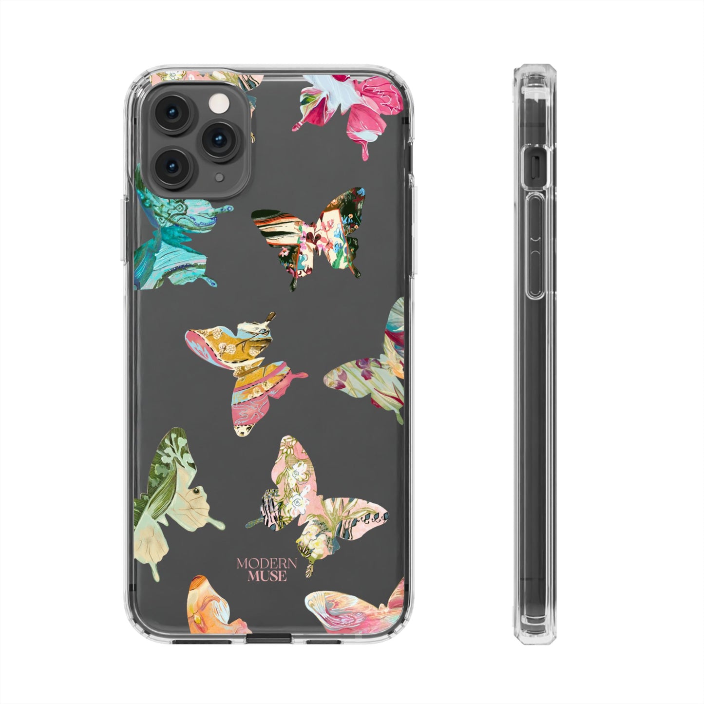 Clear Large Butterflies Phone Case