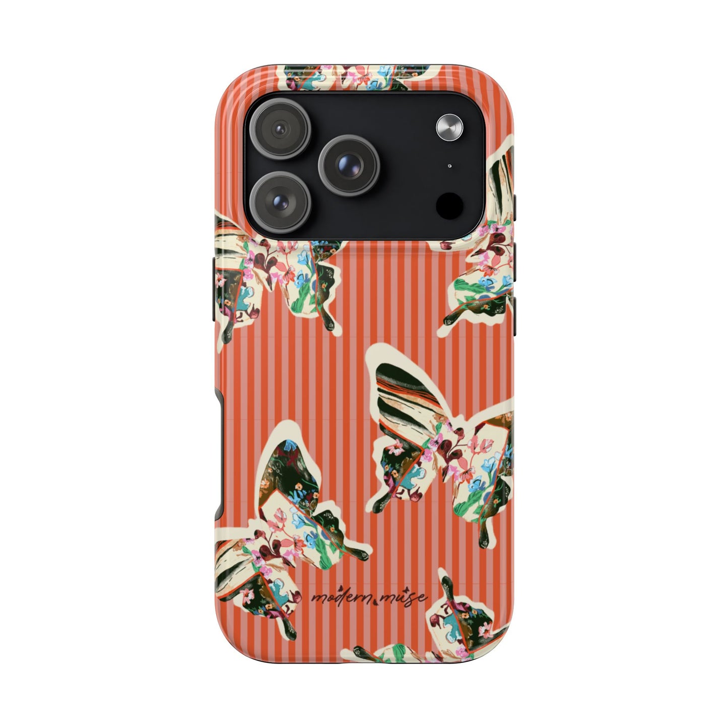 Red Stripe Butterfly Phone Case
