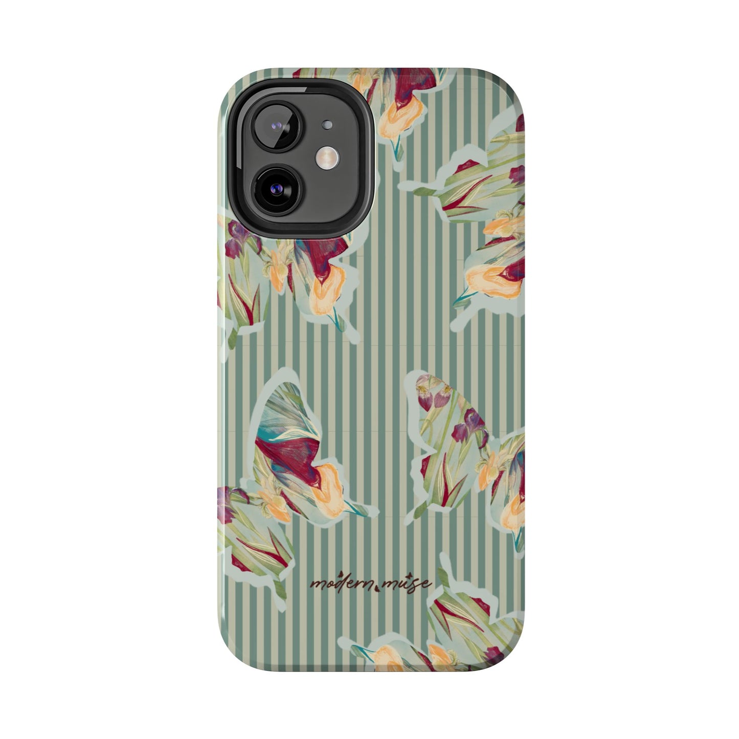 Blue Stripe Butterfly Phone Case