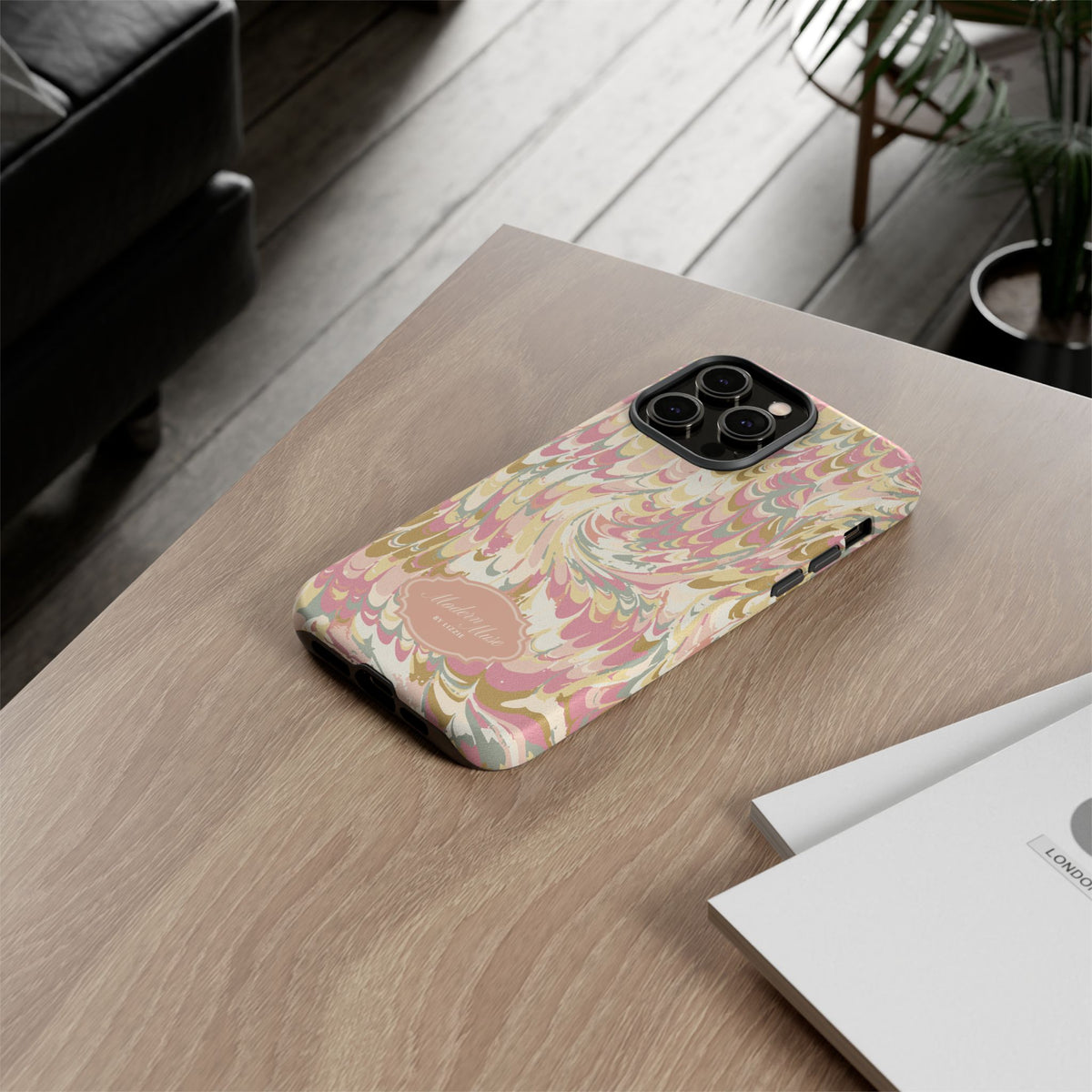 Peachy Italian Marble Phone Case