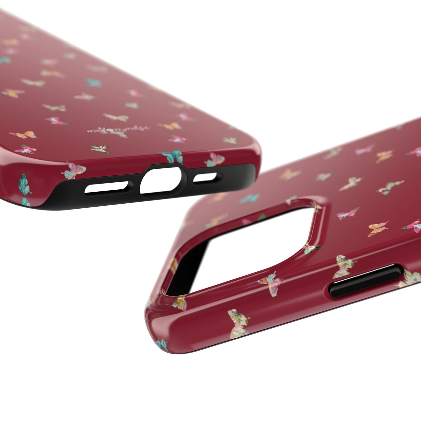 Mini Butterflies Cranberry Phone Case