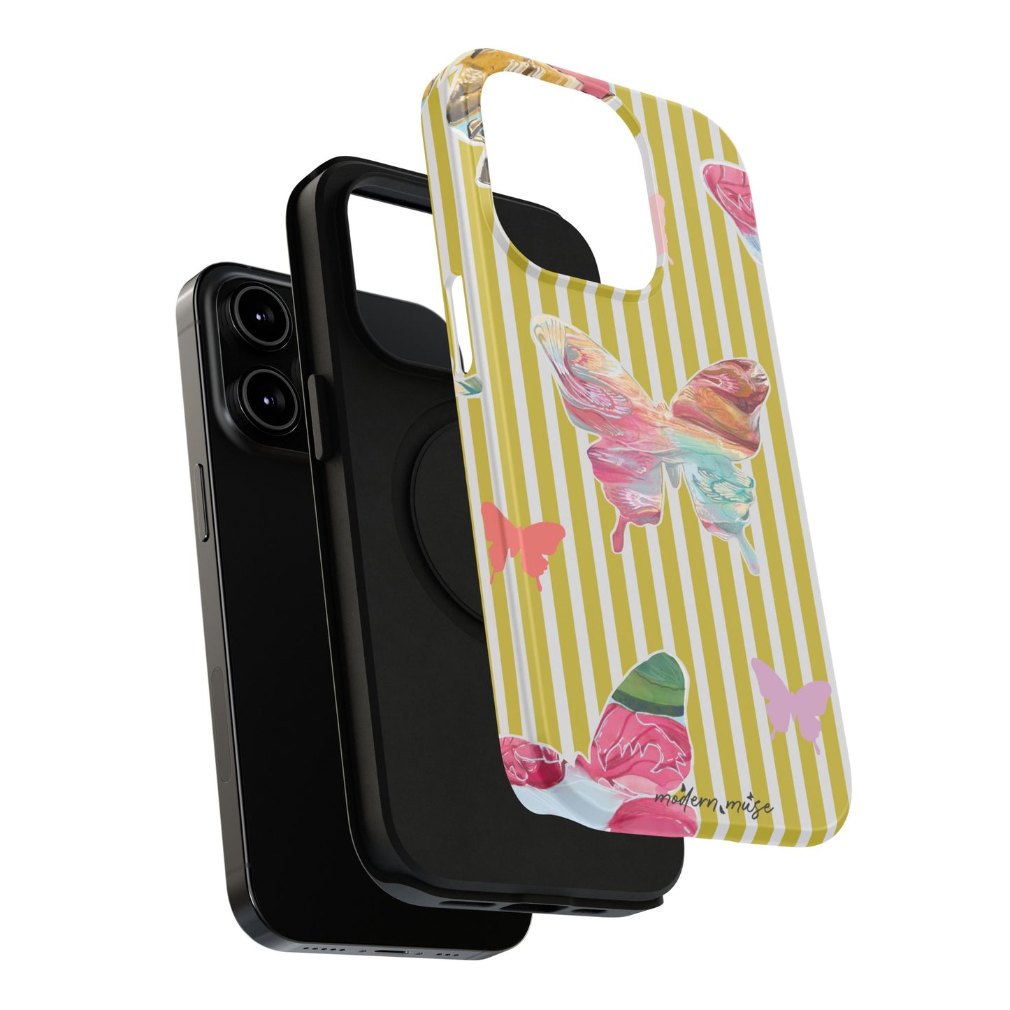 Stripe Butterfly Phone Case