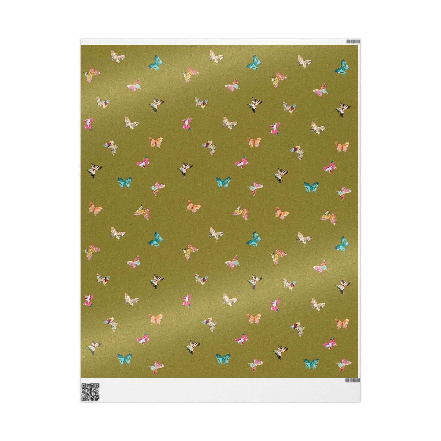 Chartreuse Butterfly Gift Wrap