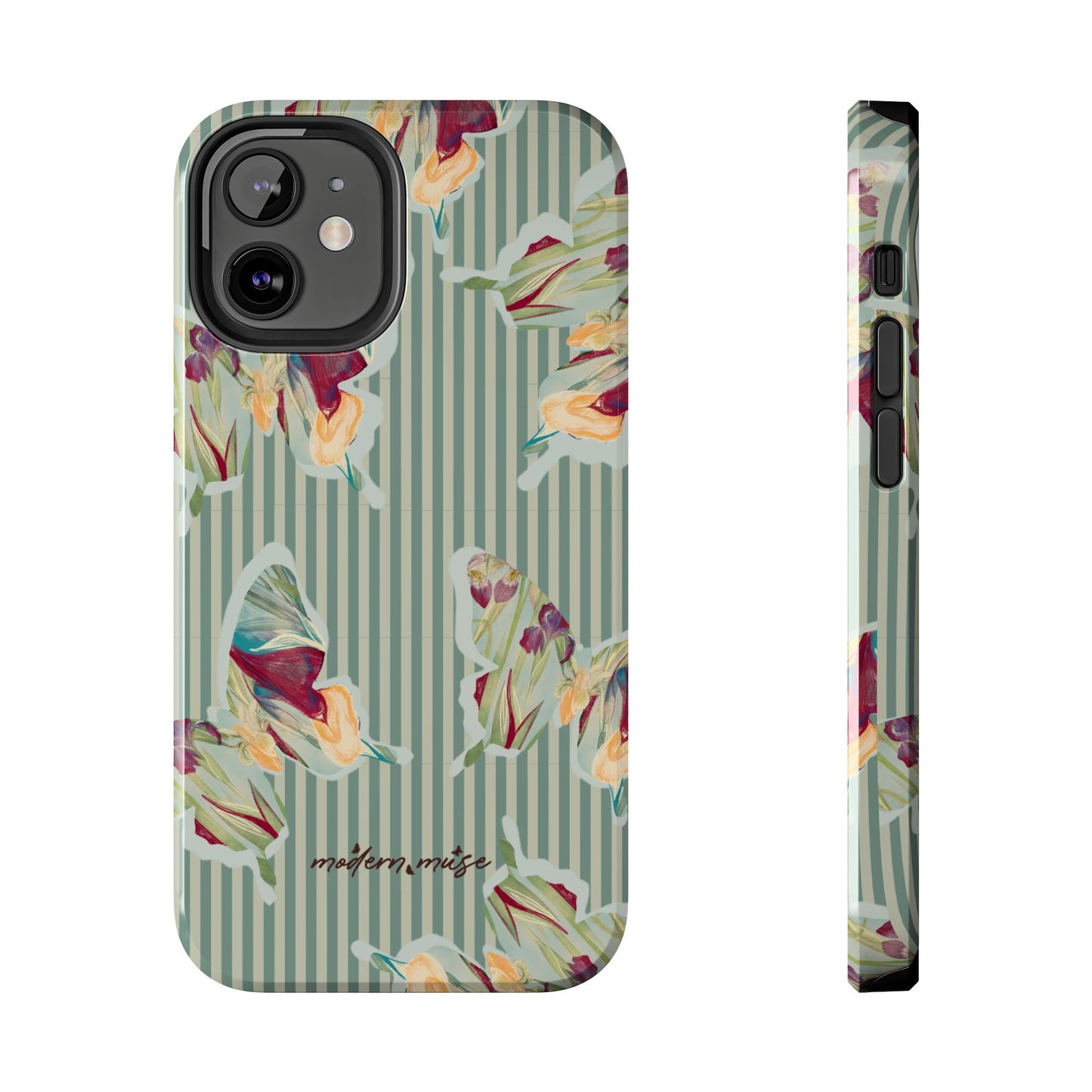 Blue Stripe Butterfly Phone Case