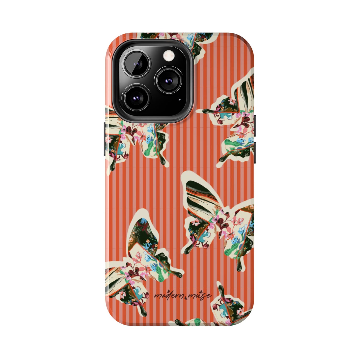 Red Stripe Butterfly Phone Case