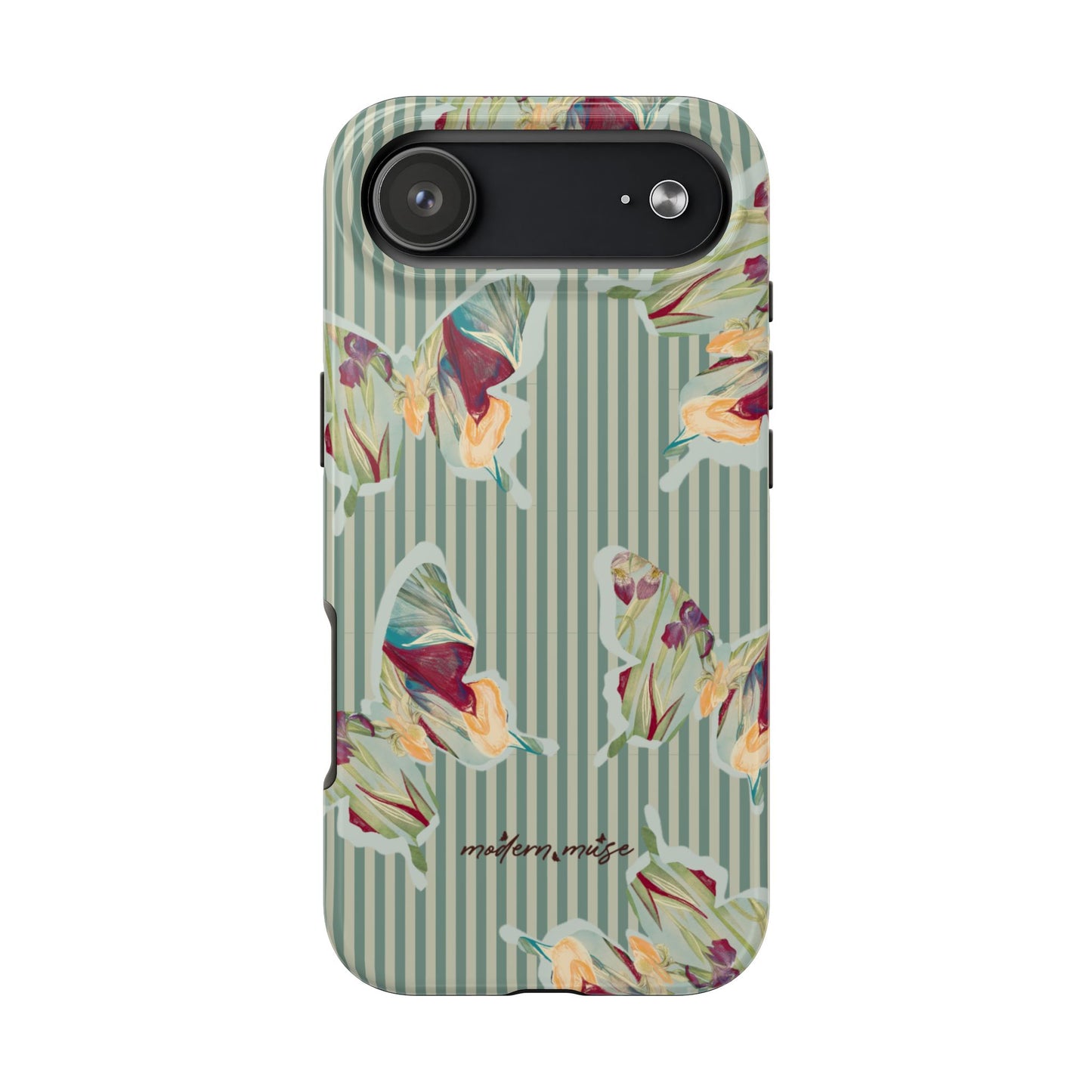 Blue Stripe Butterfly Phone Case