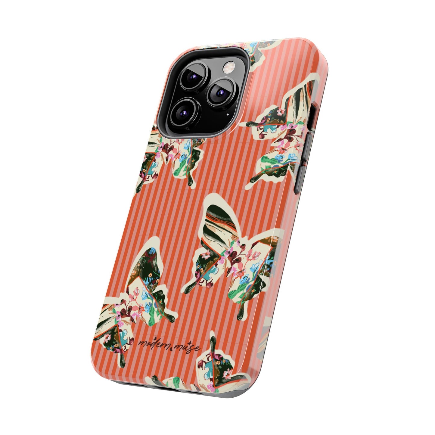 Red Stripe Butterfly Phone Case