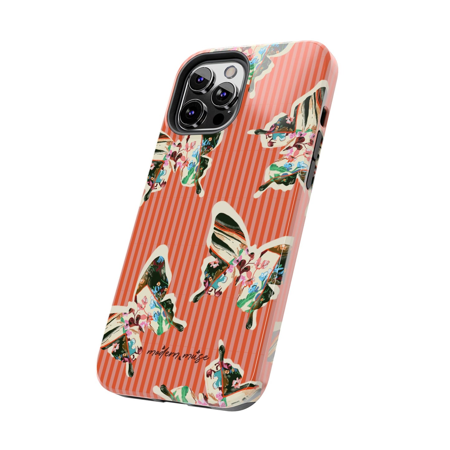 Red Stripe Butterfly Phone Case