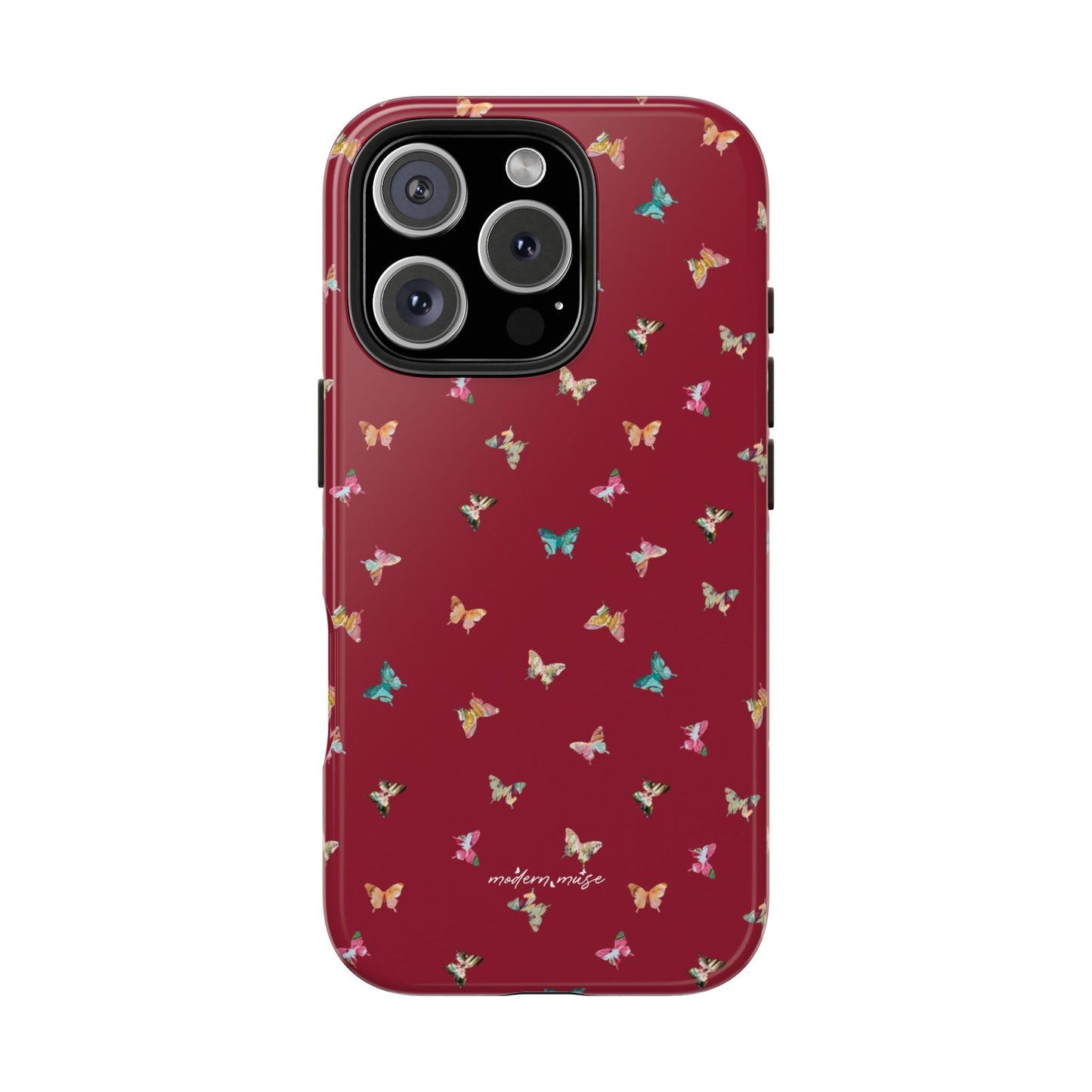 Mini Butterflies Cranberry Phone Case