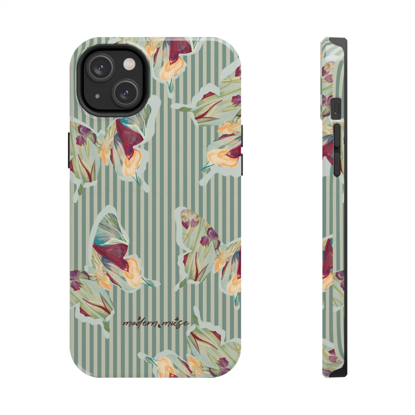 Blue Stripe Butterfly Phone Case