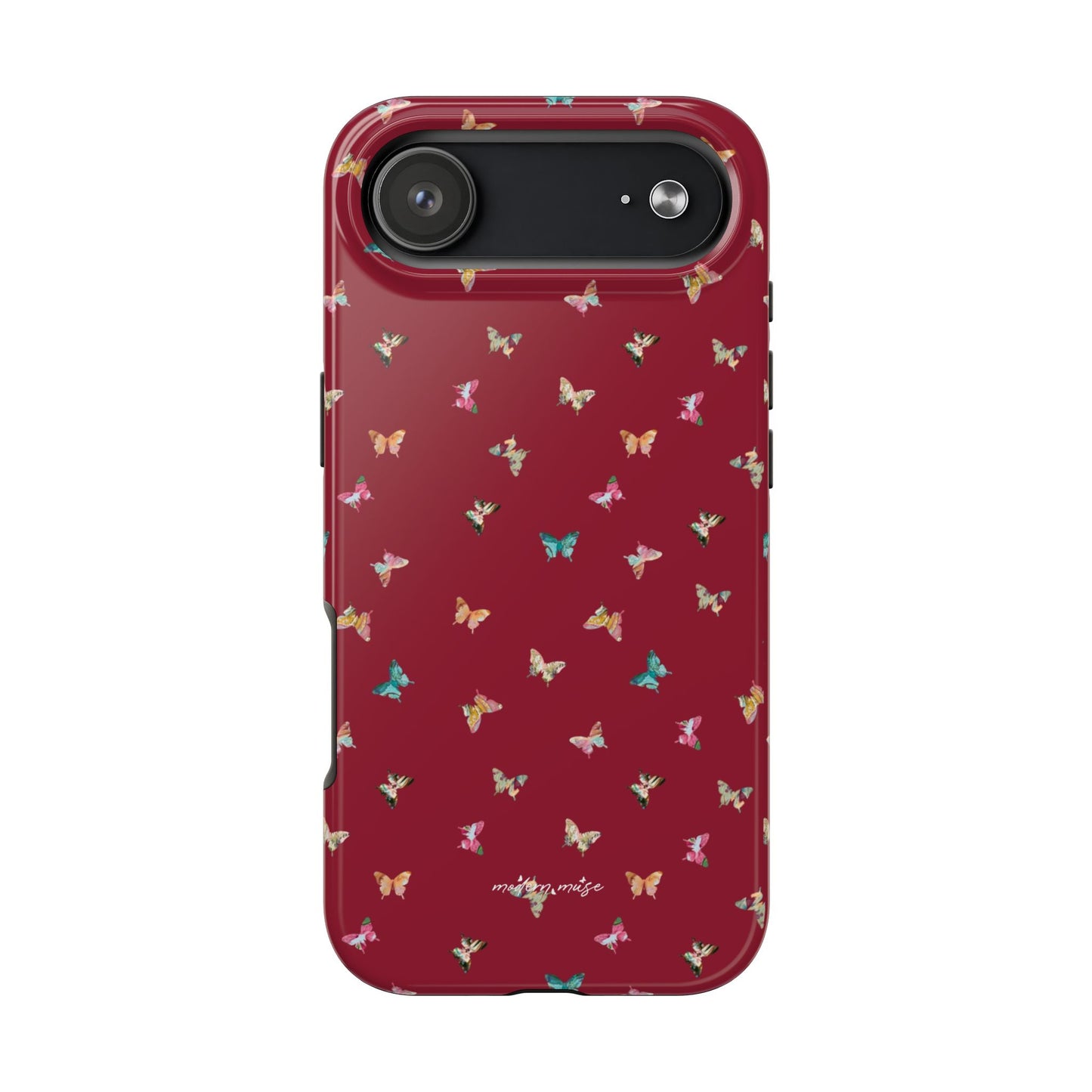 Mini Butterflies Cranberry Phone Case