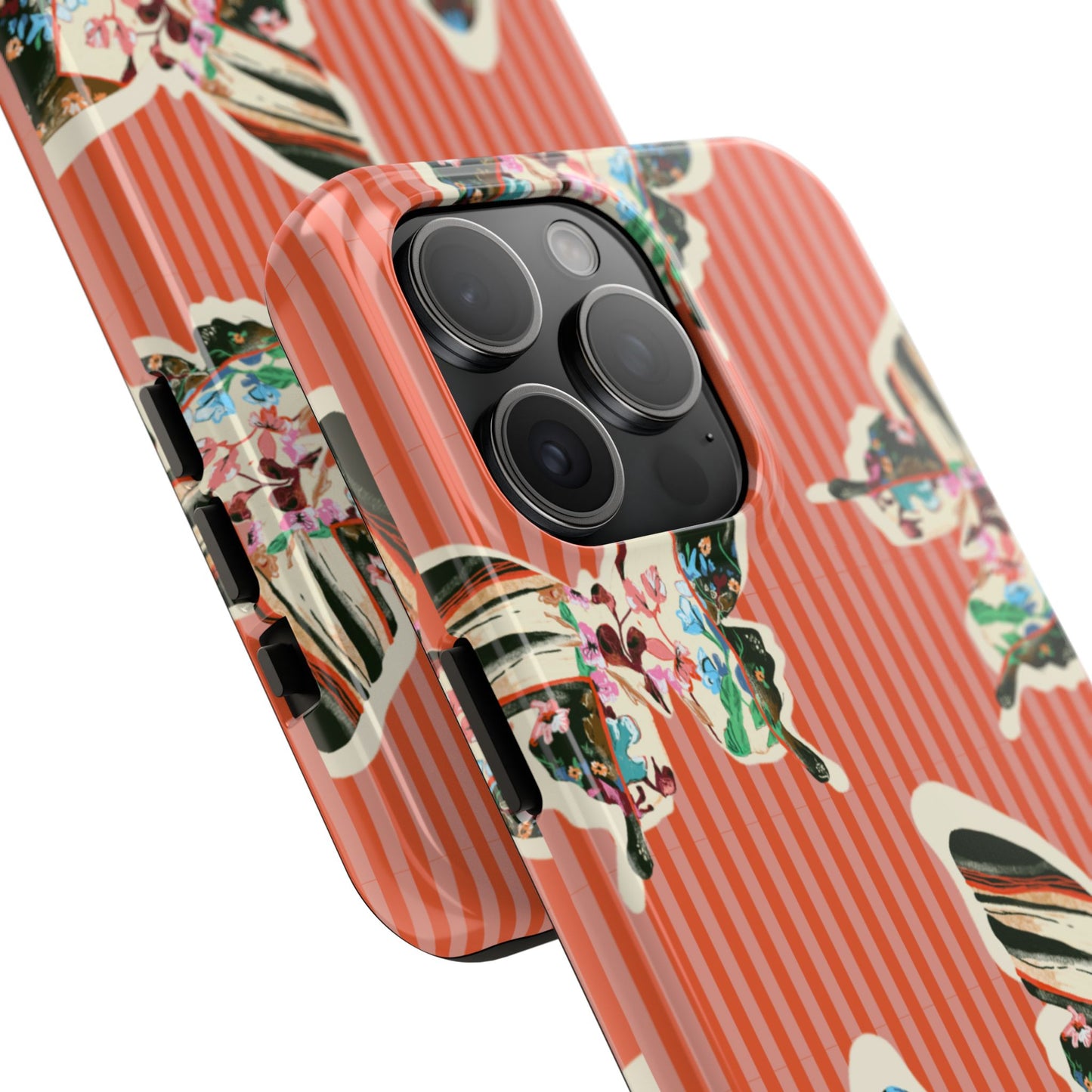 Red Stripe Butterfly Phone Case