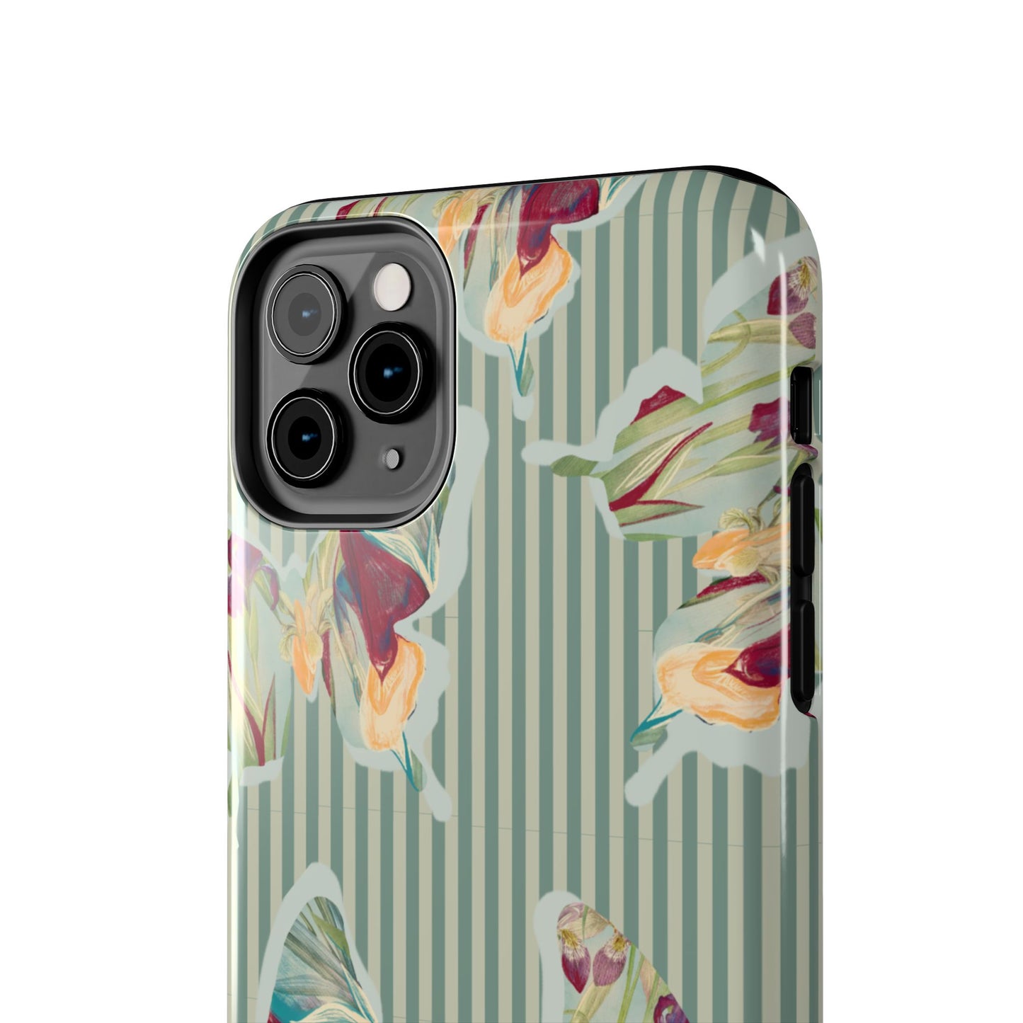 Blue Stripe Butterfly Phone Case