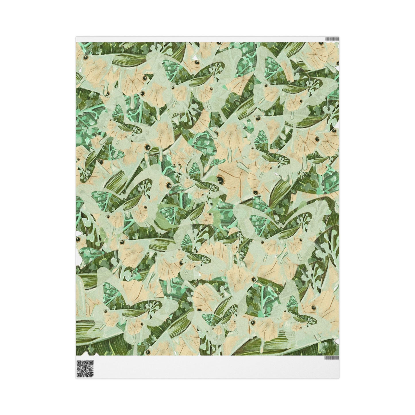 Green Butterfly Gift Wrap