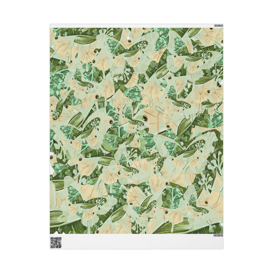 Green Butterfly Gift Wrap