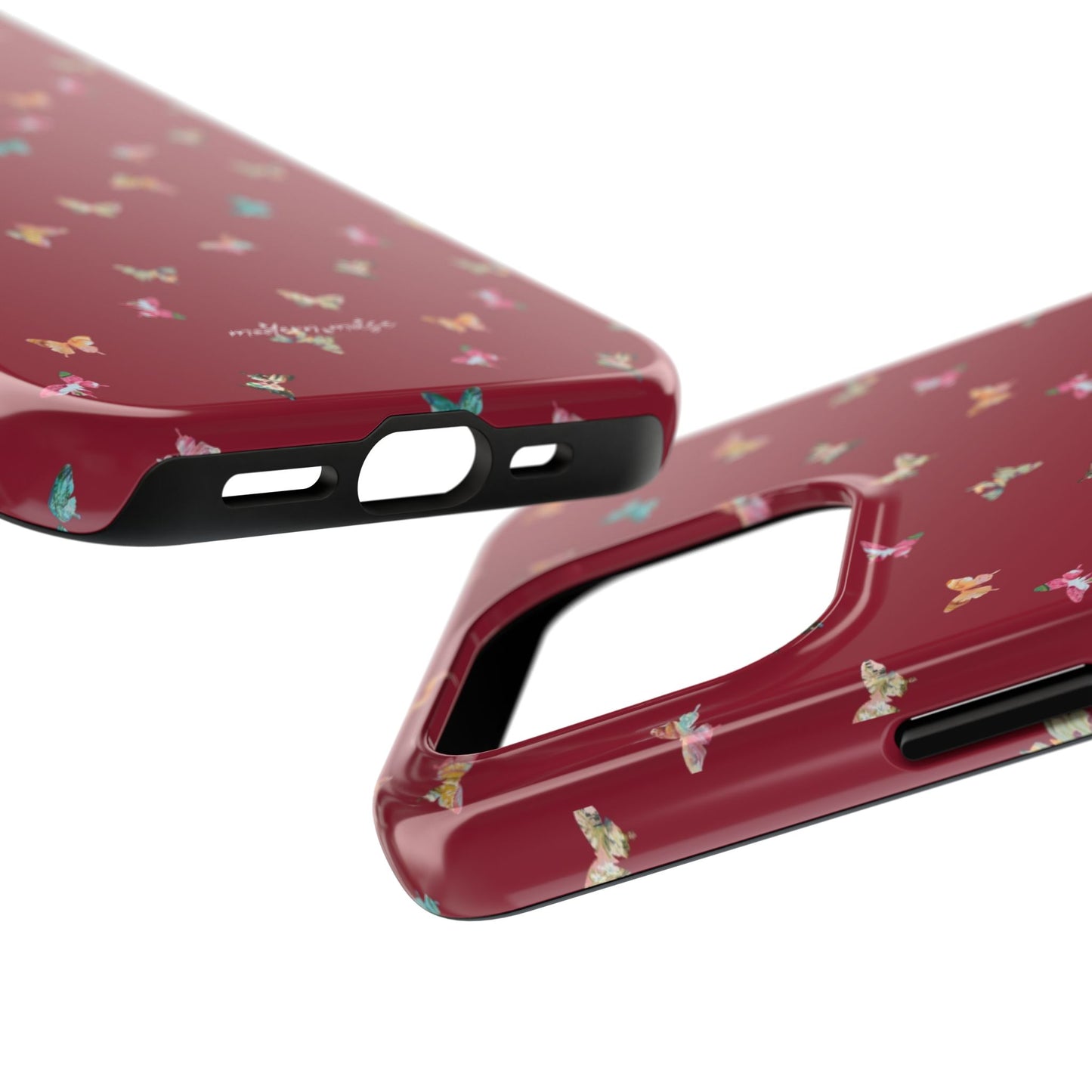 Mini Butterflies Cranberry Phone Case