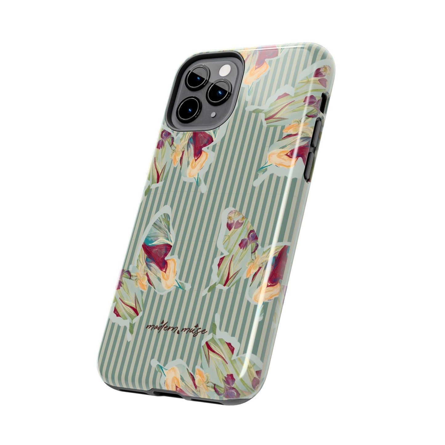 Blue Stripe Butterfly Phone Case