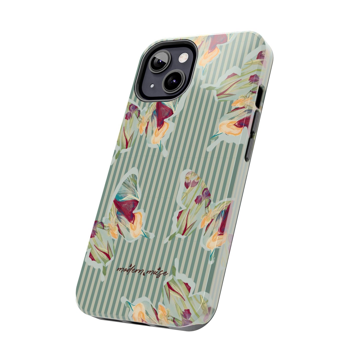 Blue Stripe Butterfly Phone Case