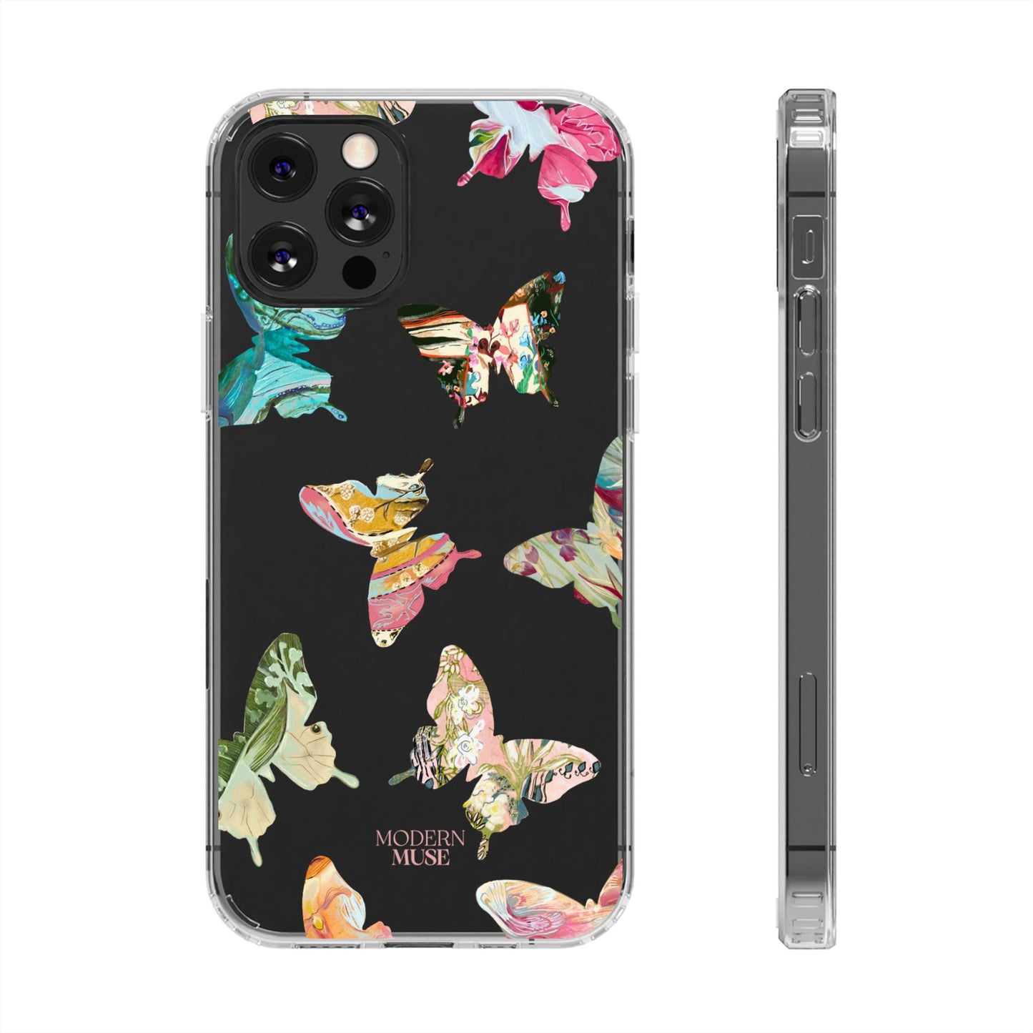 Clear Large Butterflies Phone Case