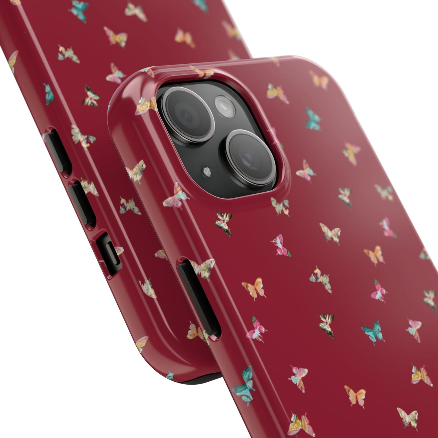 Mini Butterflies Cranberry Phone Case