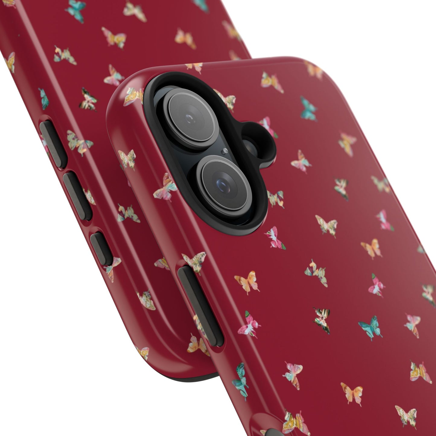 Mini Butterflies Cranberry Phone Case