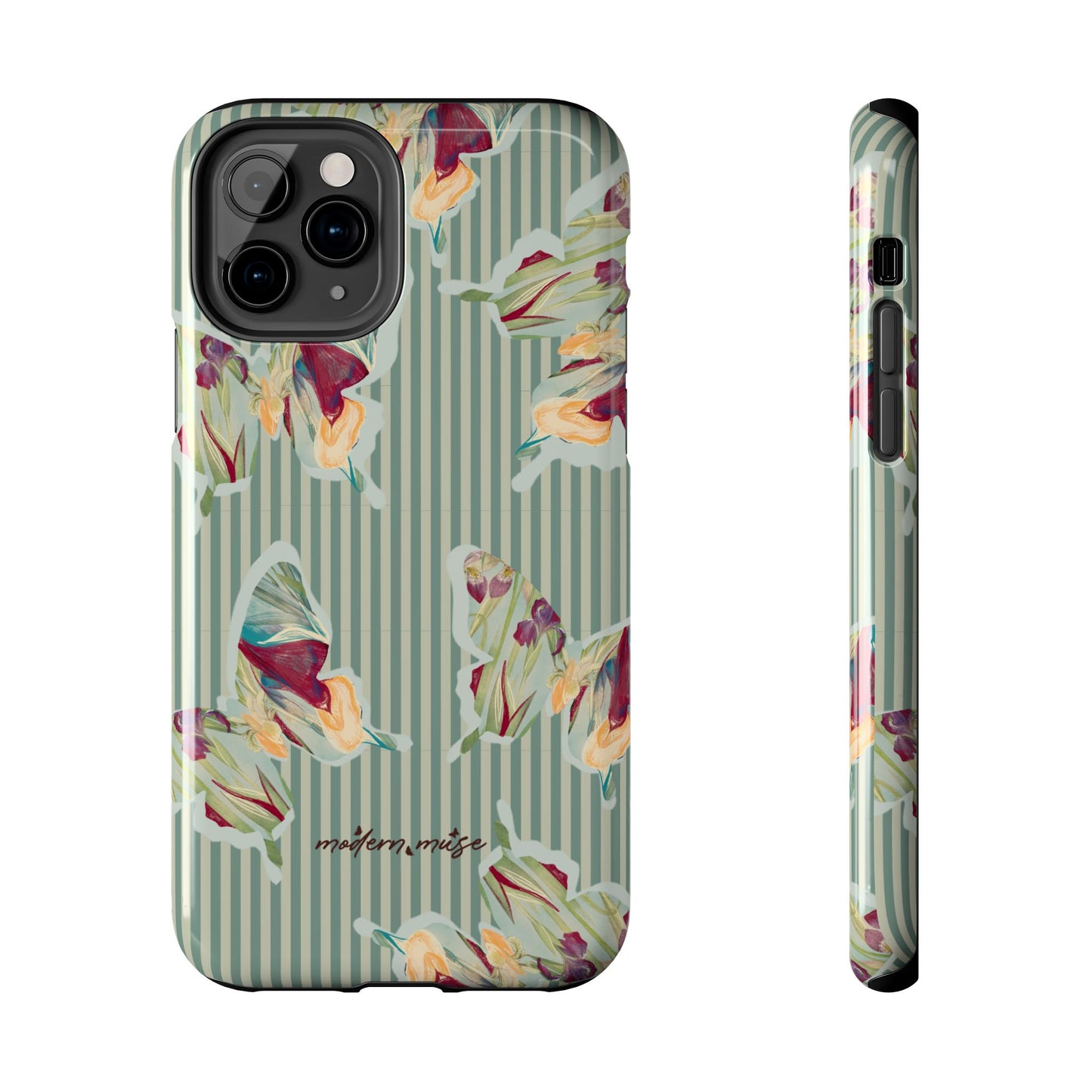 Blue Stripe Butterfly Phone Case