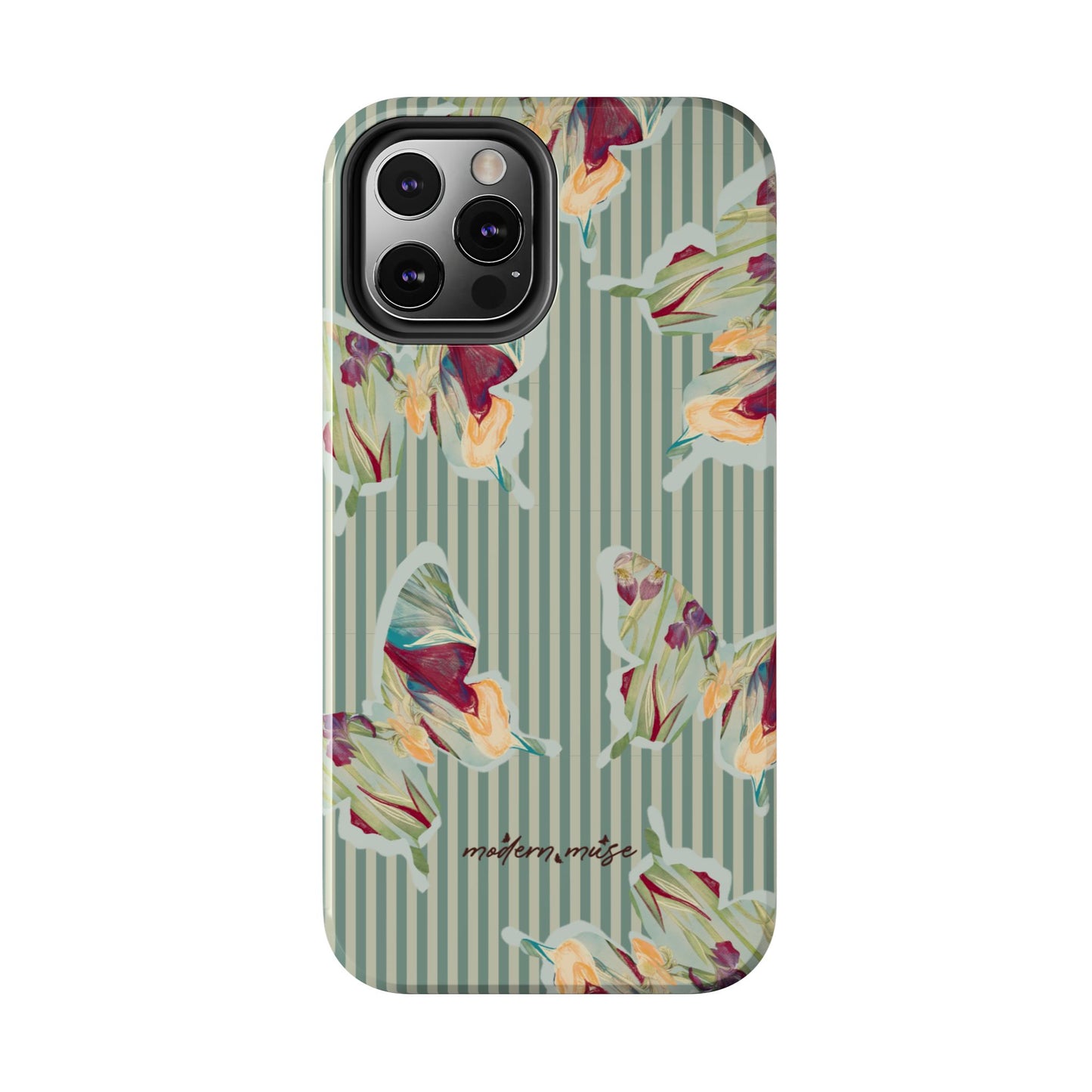 Blue Stripe Butterfly Phone Case