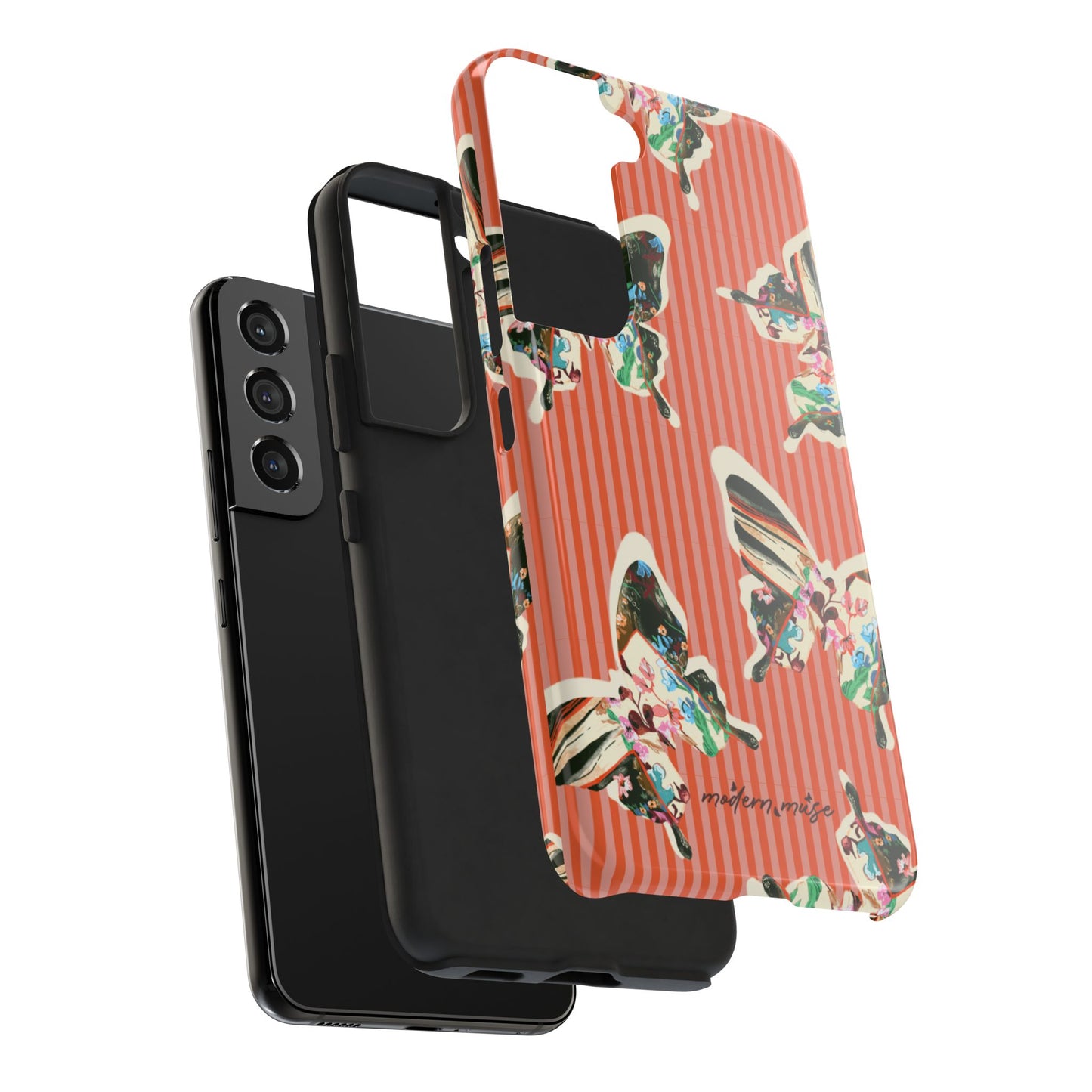 Red Stripe Butterfly Phone Case