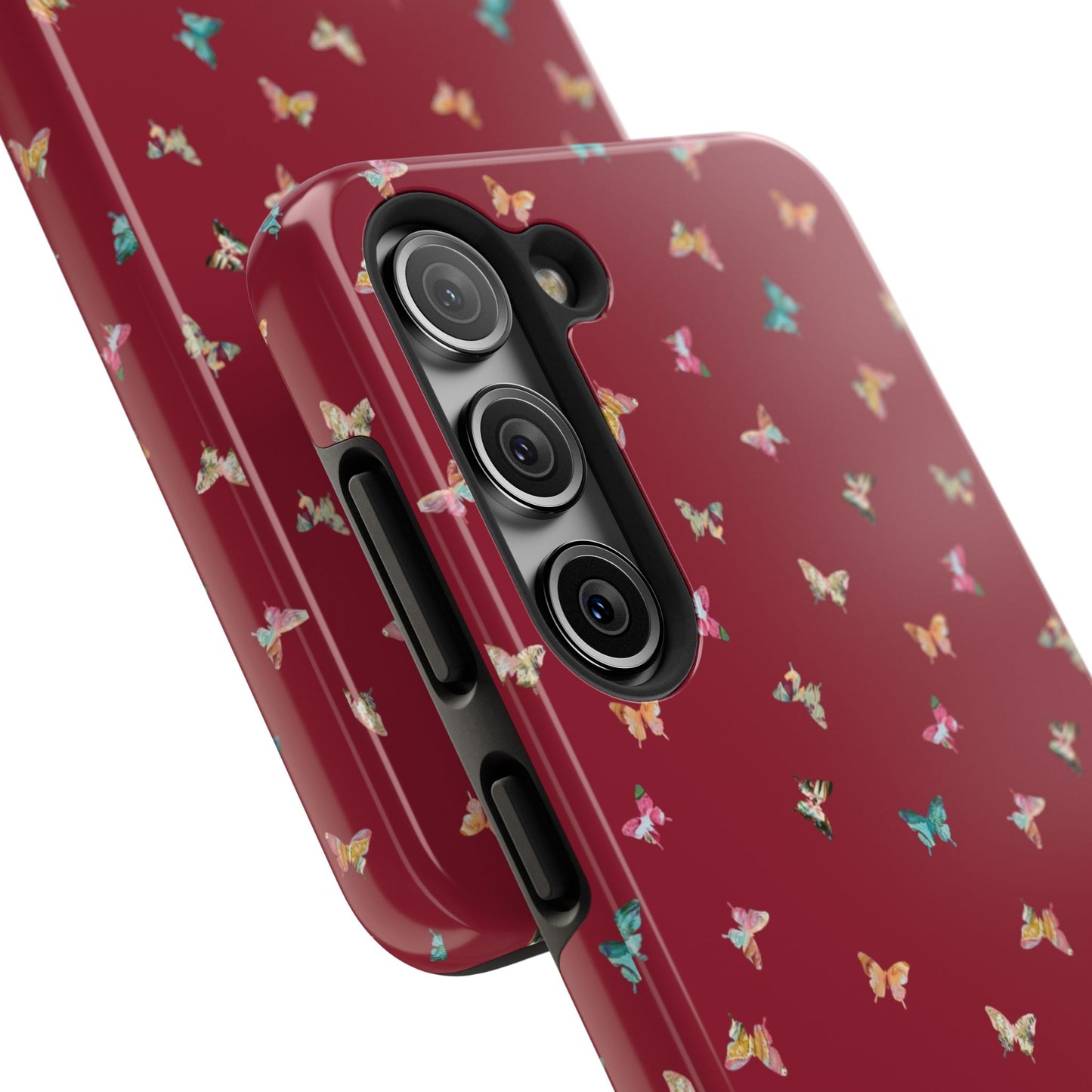 Mini Butterflies Cranberry Phone Case