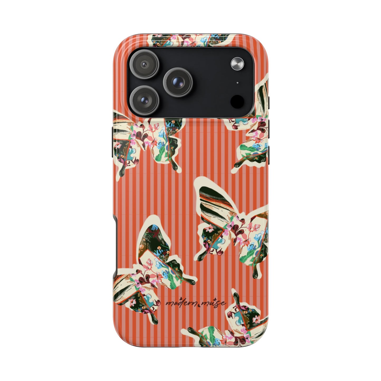 Red Stripe Butterfly Phone Case