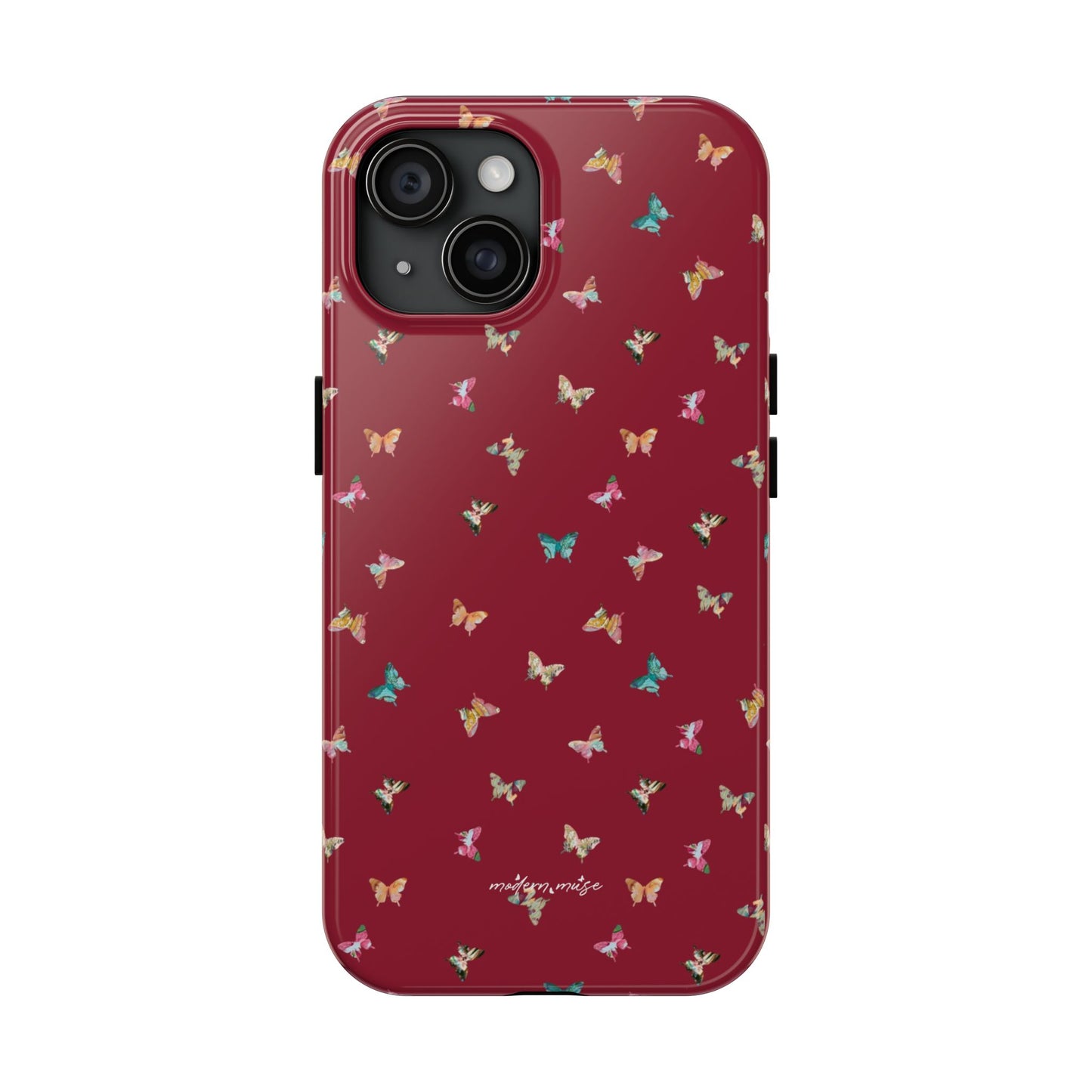 Mini Butterflies Cranberry Phone Case