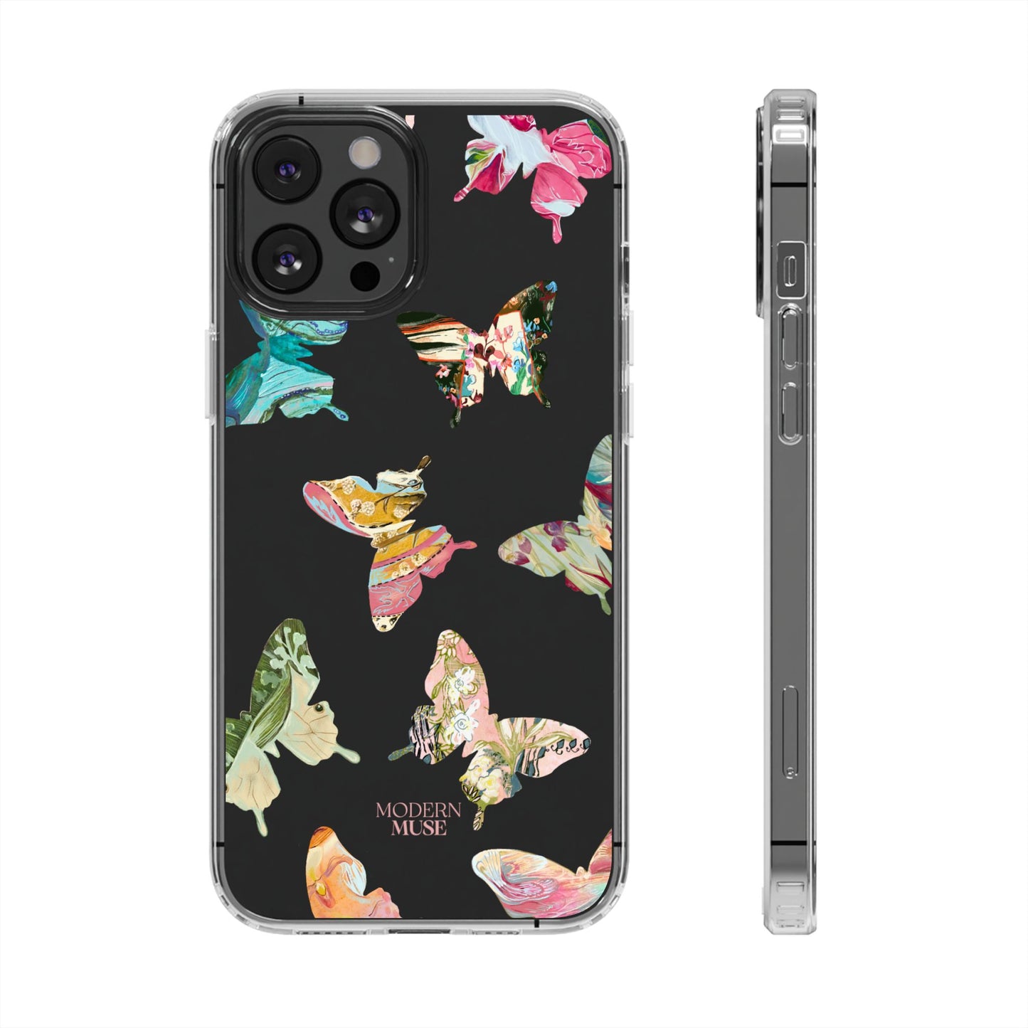 Clear Large Butterflies Phone Case