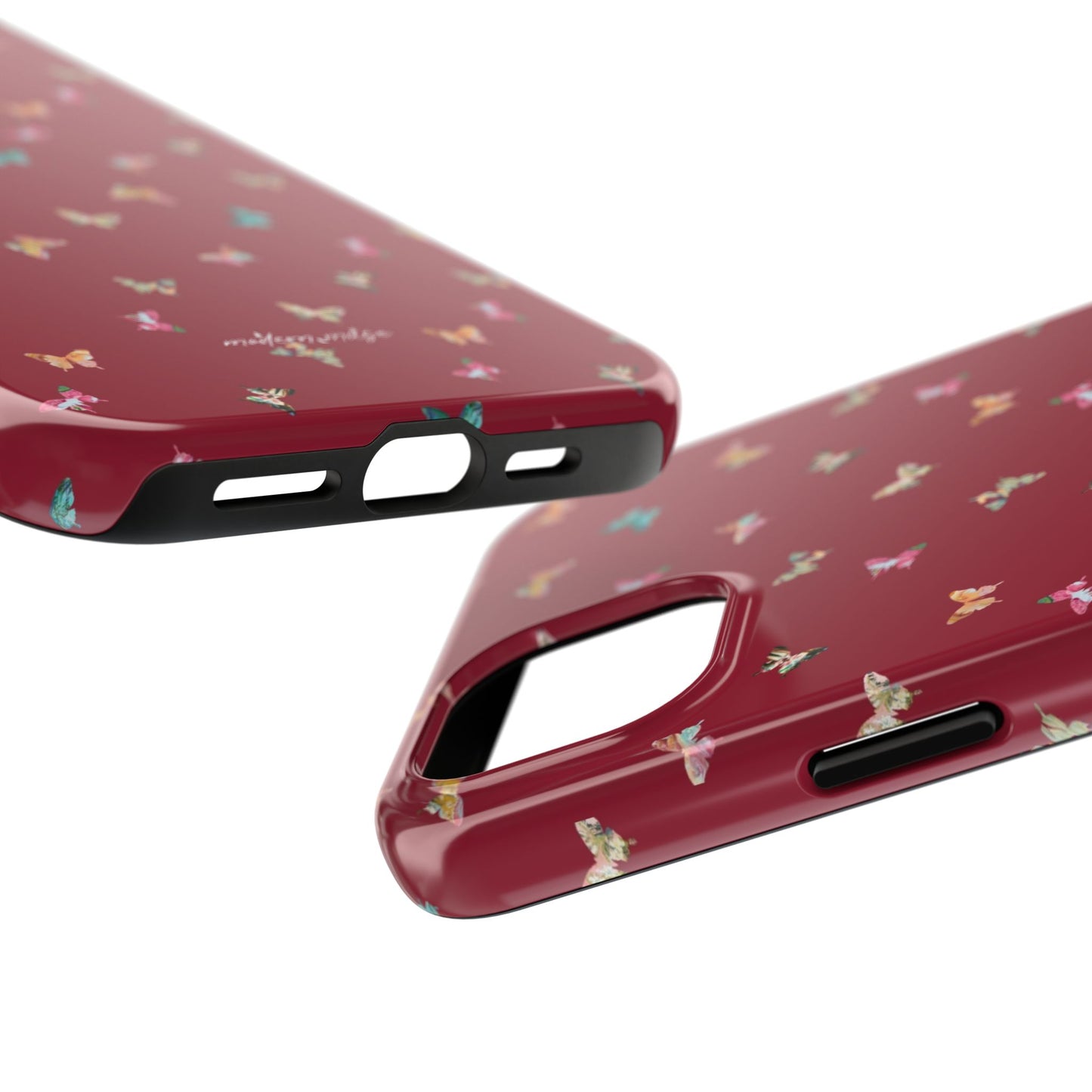Mini Butterflies Cranberry Phone Case