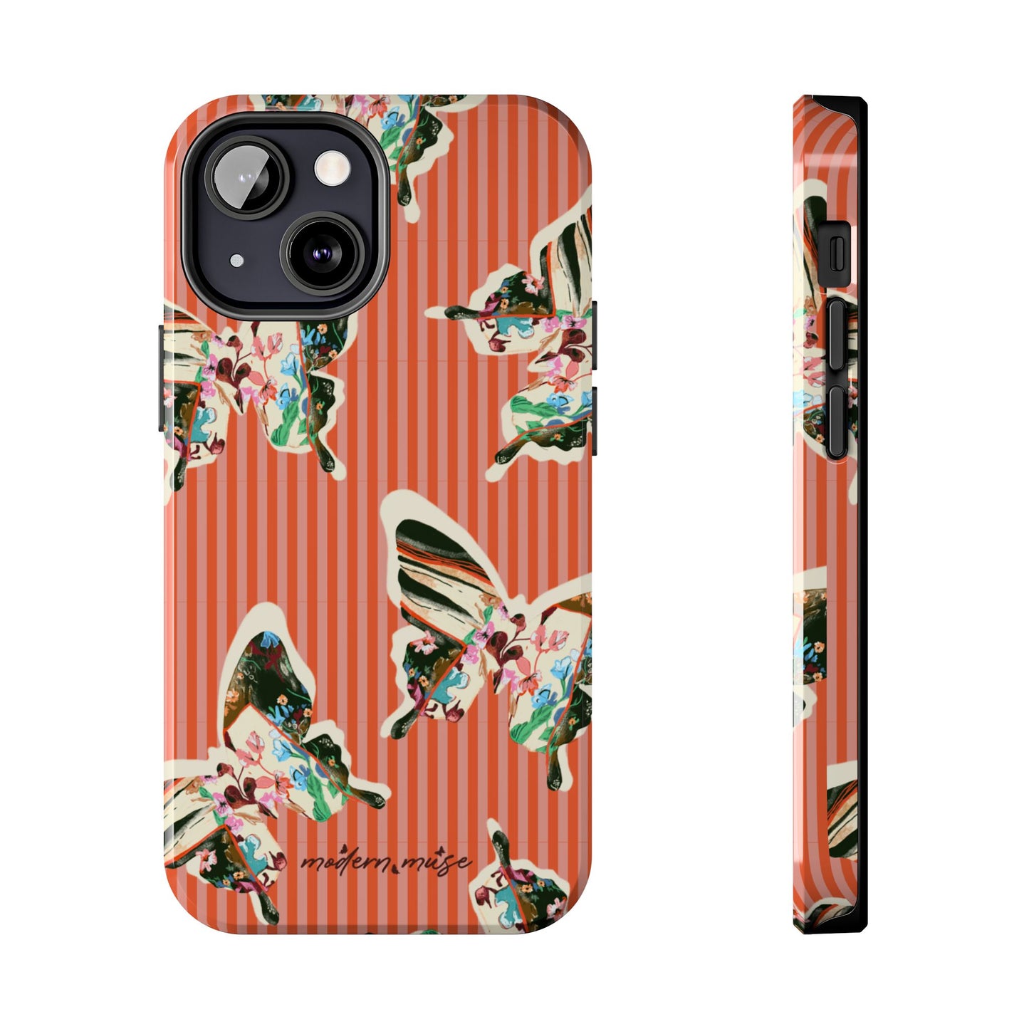 Red Stripe Butterfly Phone Case