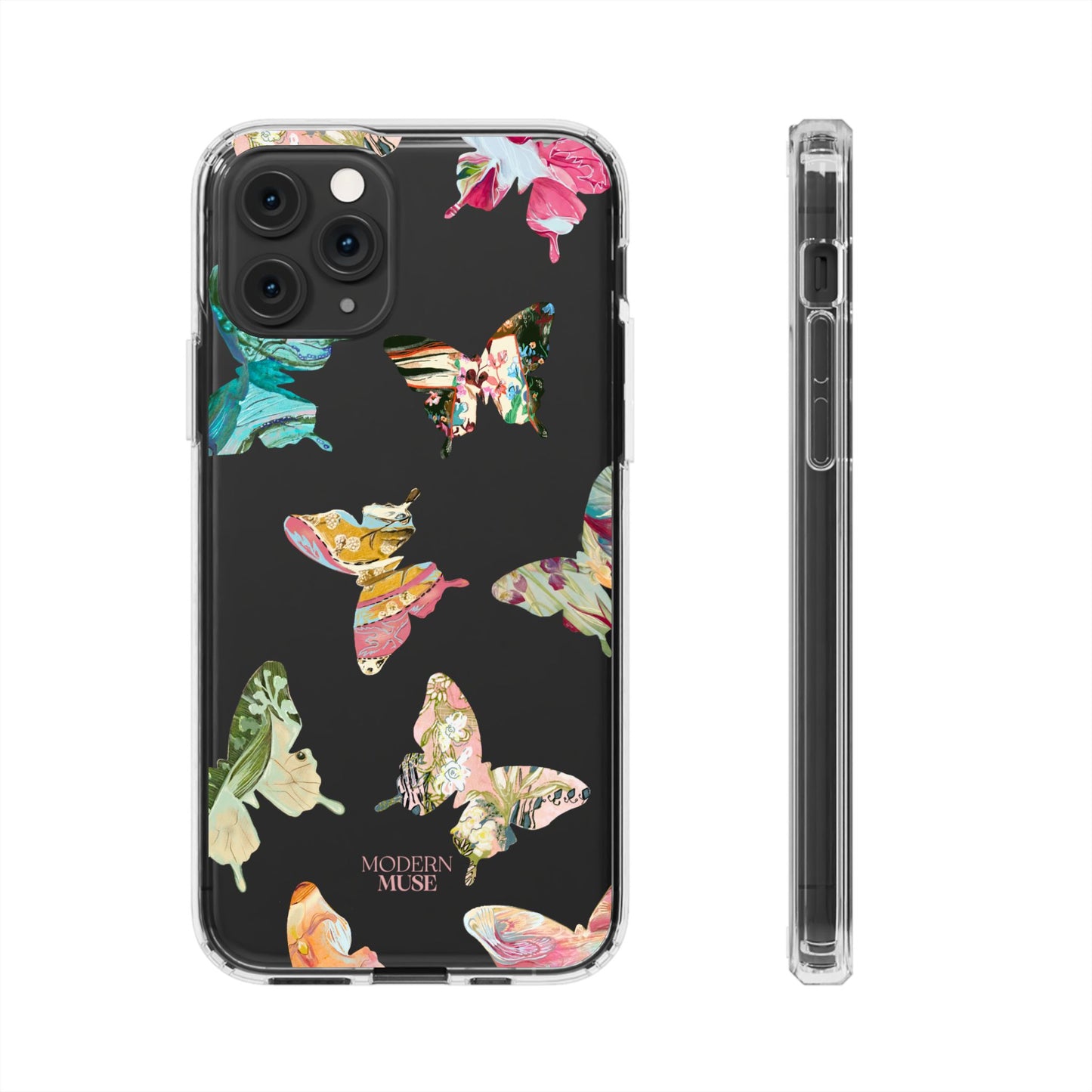 Clear Large Butterflies Phone Case