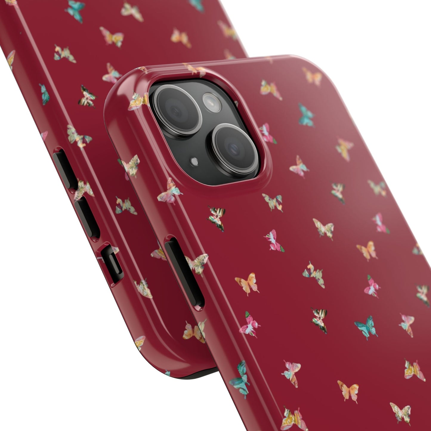 Mini Butterflies Cranberry Phone Case