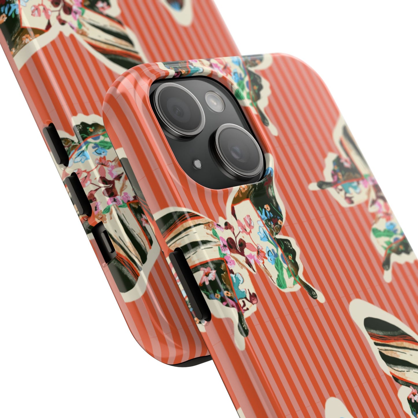Red Stripe Butterfly Phone Case