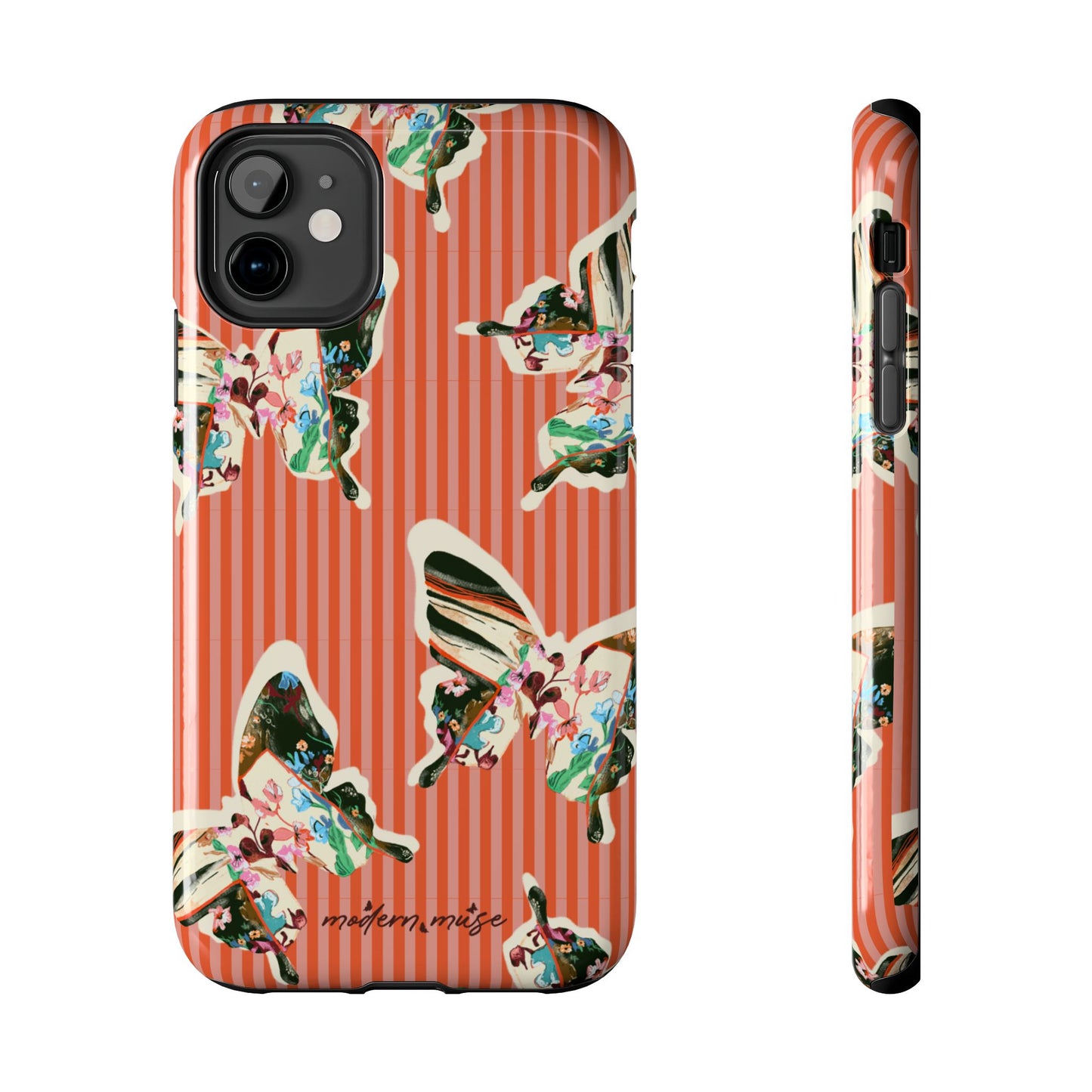 Red Stripe Butterfly Phone Case