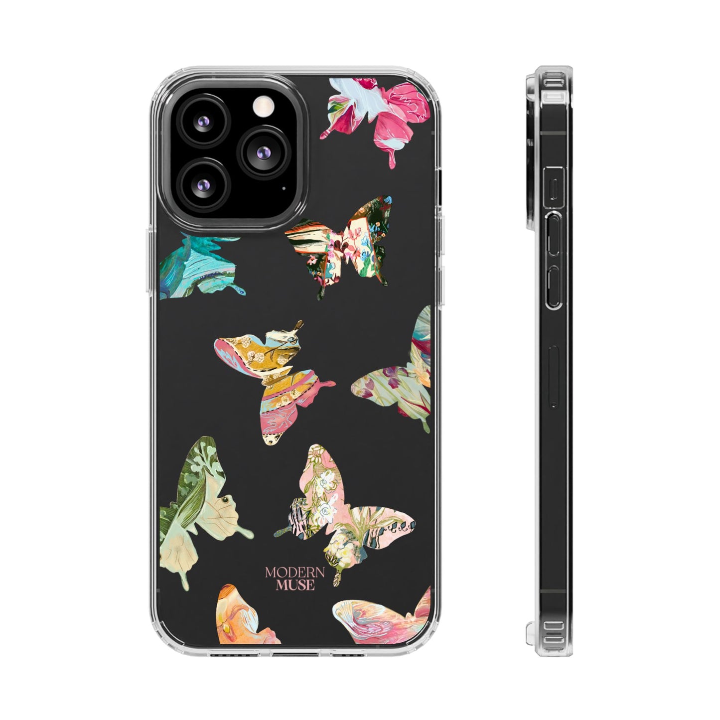 Clear Large Butterflies Phone Case